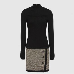 SOLD-Reiss Kelly Black knitted Kelly dress